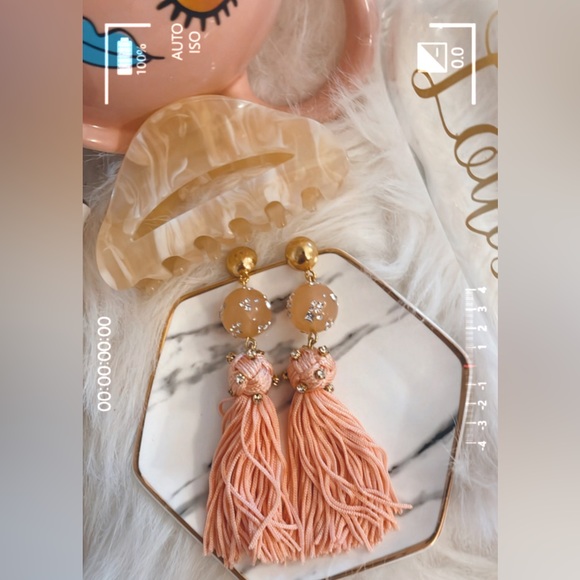J. Crew Jewelry - ✨SOLD✨ J Crew Pink Tassle Earrings